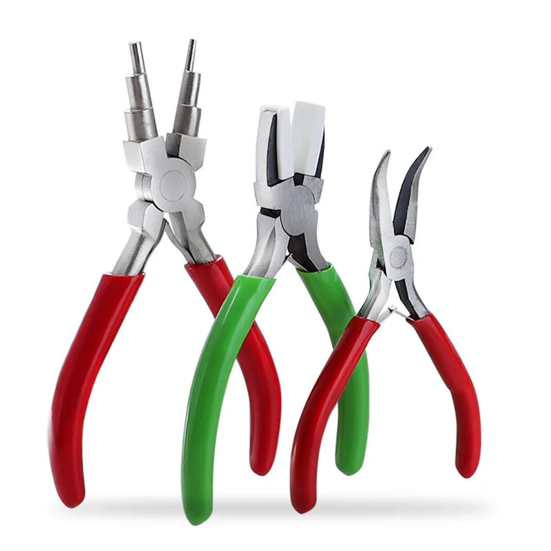 Nylon Flat Mouth-Pliers Mini Jewelry-Pliers DIY Pliers Six-stage Hand-wound Styling Pliers