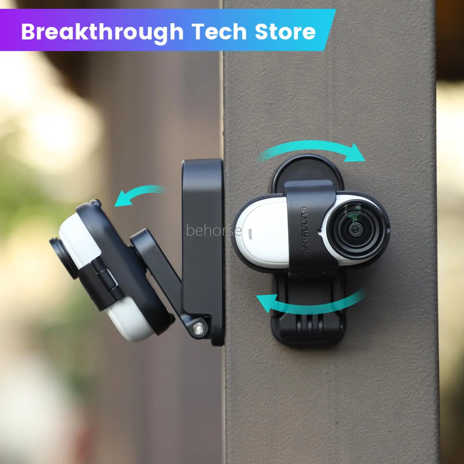 Sunnylife suporte de encaixe magnético portátil para insta360 go 3s/go 3 rotativo multifuncional câmera esportiva suporte magnético