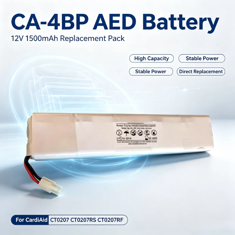12V 1500mAh CA-4BP Automated External Defibrillator Battery for CardiAid CT0207 CT0207RS CT0207RF Battery