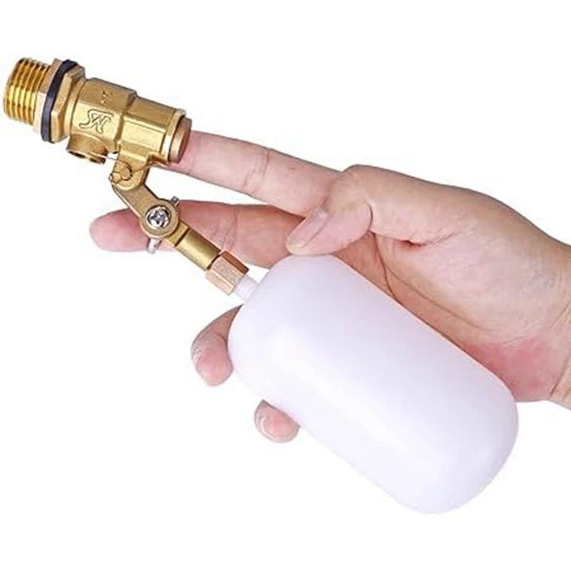 2PCS 1/2 Inch Float Valve, For Pond Float Valve Shutoff Auto Fill Water Float Valve