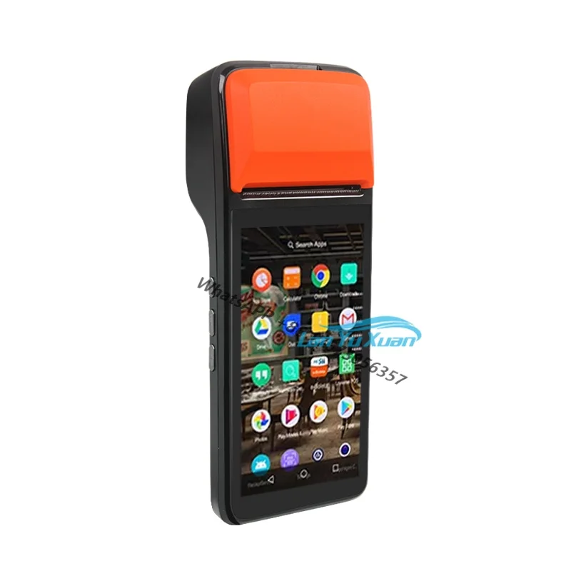 

2 Pieces GEESUNG Handheld PDA 3G Android POS System Device with Receipt Printer Barcode Scanner for Parking Bus Tickets