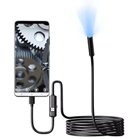 7.0MM TYPE-C Endoscope Camera IP67 Waterproof 6 LEDs Adjustable USB Android Flexible Inspection Borescope Cameras for Phone PC