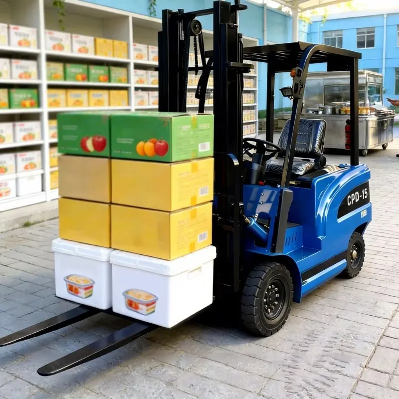 Customized Forklift 1.5Ton 3.5Ton Indoor Warehouse Electric Mini Forklift With Side Shift Function Factory