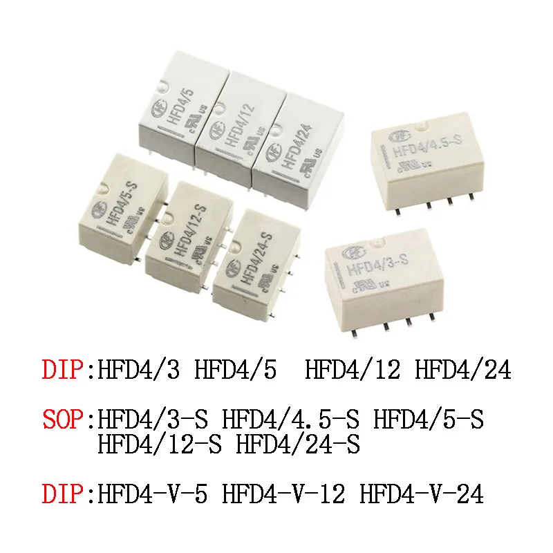 HFD4/5, 3, 12, 24VDC-S, SÊNIOR, S1R, 2A8pin, DPDT, 2A, relé novo, 5 PCes pelo lote