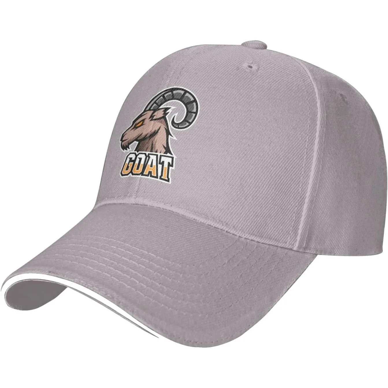 GOAT Mascot Gorra de béisbol ajustable de poliéster, gorra deportiva de golf para hombres y mujeres