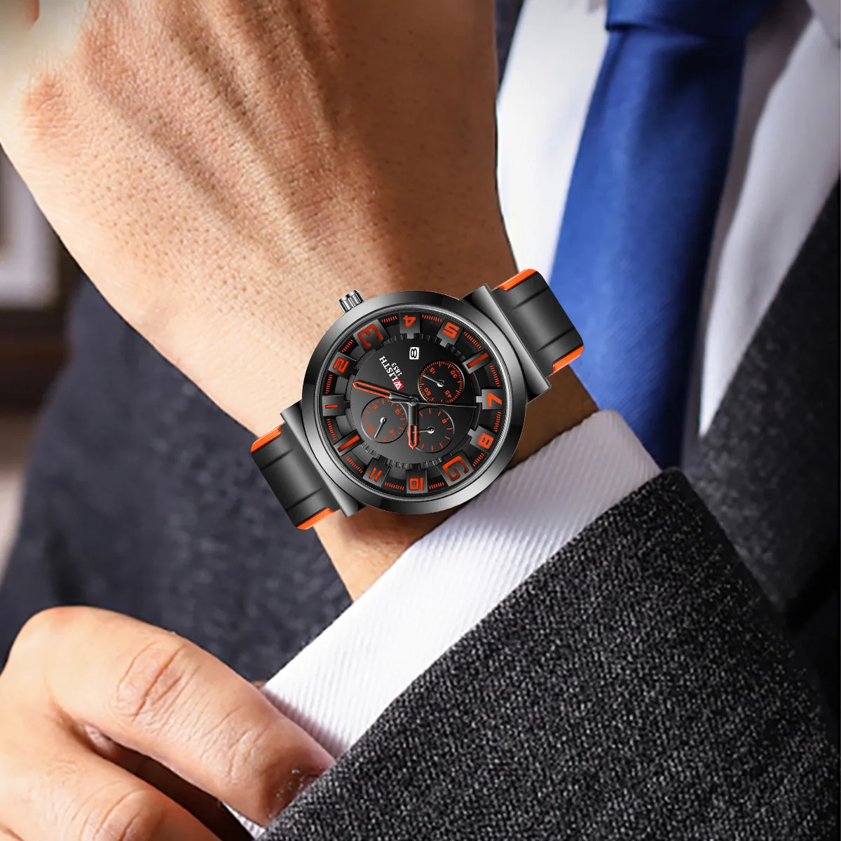 ساعة يد كوارتز عصرية للرجال، ساعة أنيقة للطلاب، تصميم كاجوال إبداعي للاستخدام اليومي أو الهدايا