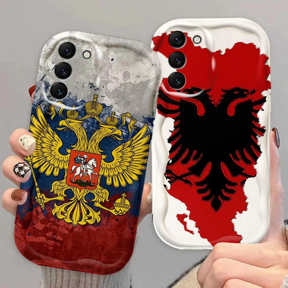 Russian Double-Headed Eagle Flag Emblem Phone Case Cover For Samsung GALAXY S25 S24 S20 S21 S23 S22 FE PLUS ULTRA J2 J7 PRIME 5G