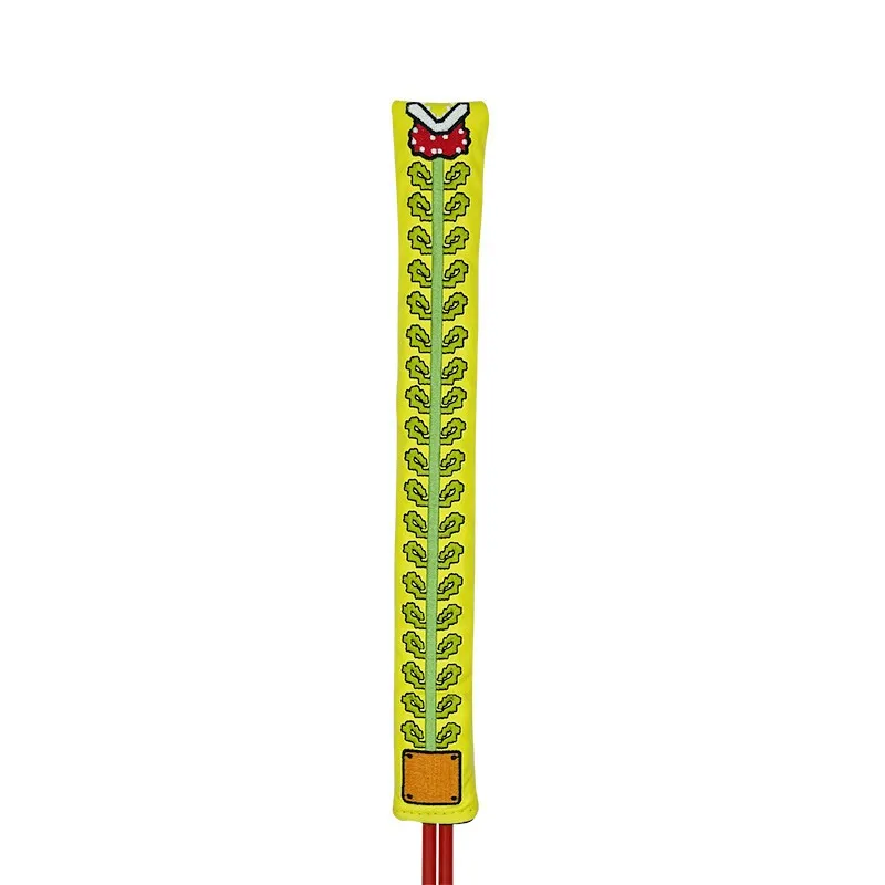 Golf pointer cover Golf Alignment Stick Cover golf Locating rod sleeve PU Leather Double-sided embroidery Cannibal flower
