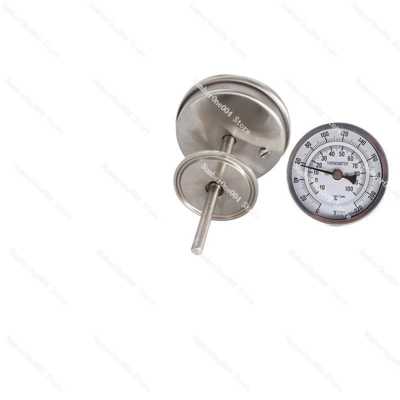 Applicable To 304 Stainless Steel Bimetal Thermometer 50.5 Chuck Brewed Beer Temperature Measurement