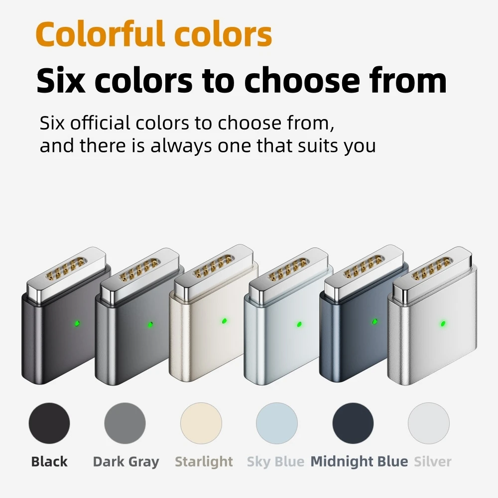 محول جديد من النوع C إلى MagSafe 2 لعام 2025، محول شحن مغناطيسي PD بقدرة 100 وات T-Tip لجهاز MacBook Pro/Air، شحن آمن وسريع