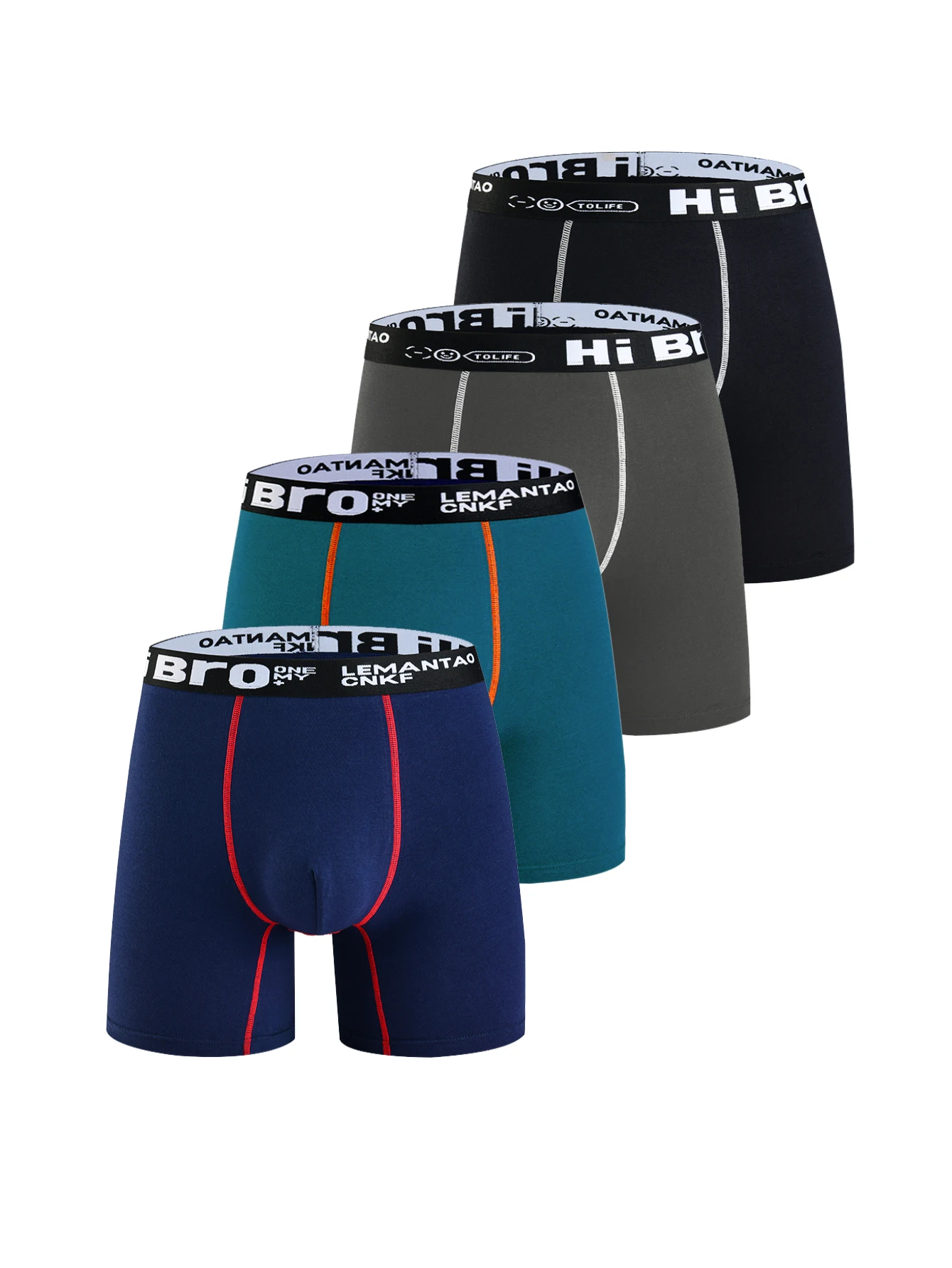 

4 Pieces Men's Underwear Healthy High Quality Comfortable Men's Boxers Long Boxer Briefs Panties Casual Sports Trend Men's Pants