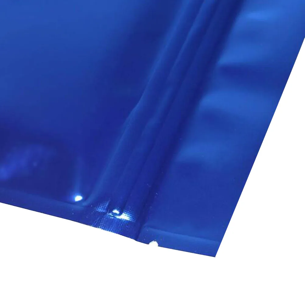 

100 Pcs Aluminum Foil Packaging Bags Resealable Zipper Zealed Bags Reusable Food Pouches for Coffee Beans Cookies (Blue)