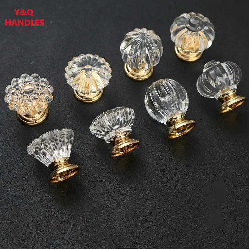 Handles Drawer Cabinet Furniture Kitchen Handles for Cabinet Knob Door Drawer Furniture Kitchen Knob Acrylic Crystal Zinc Alloy