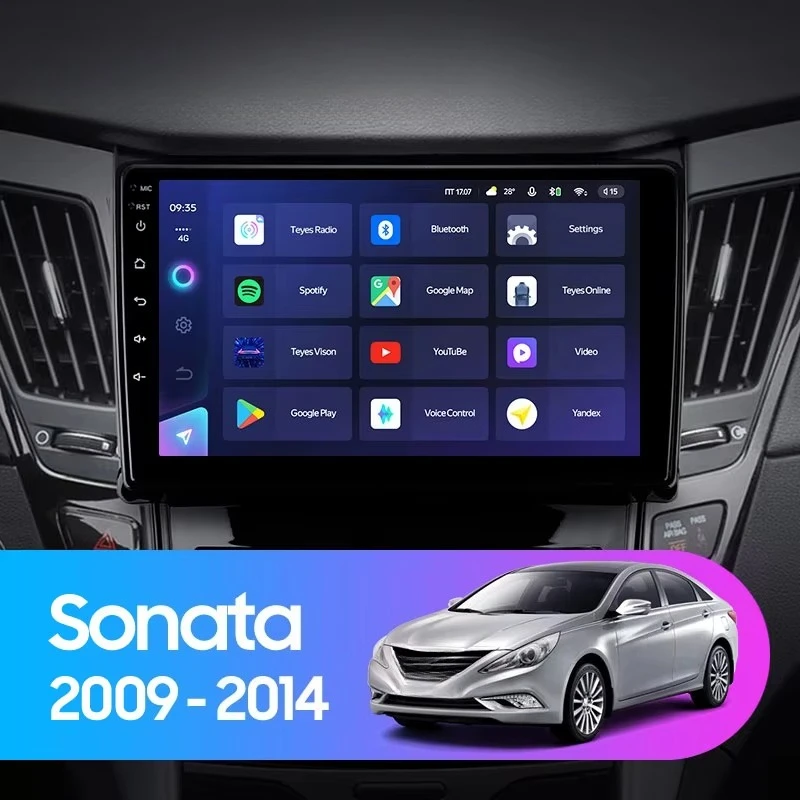 CC3 لـ-Hyundai Sonata 6 YF 2009 - 2014 راديو السيارة الوسائط المتعددة مشغل فيديو الملاحة ستيريو أندرويد No 2din 2 Din Dvd #2