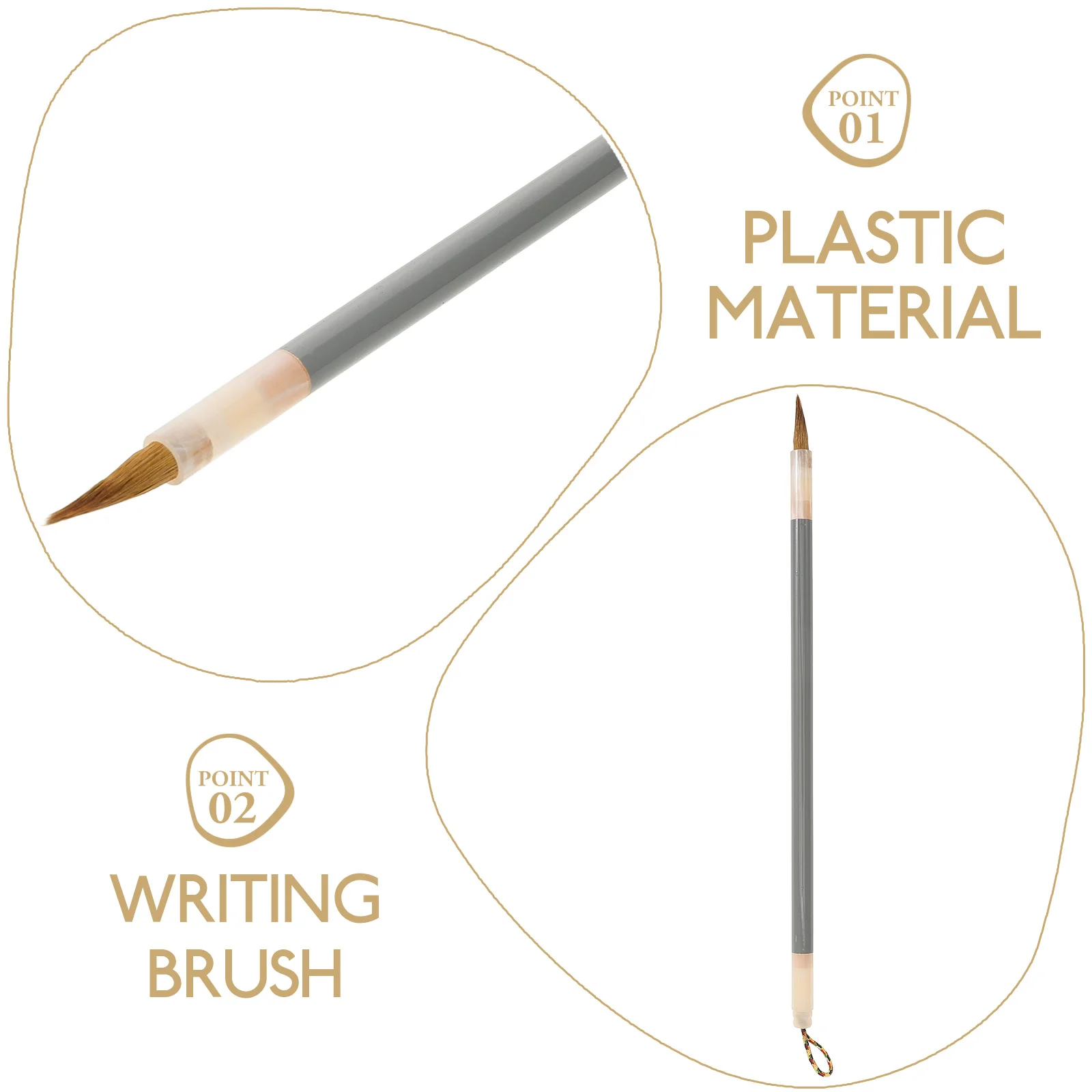 

Hair Brush Traditional Writing Chinese Painting Ink Brushes Beginners Calligraphy Pen Student