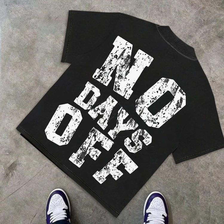 الرجعية لا أيام قبالة الجرافيك خمر الجرافيك إلكتروني طباعة تي شيرت الرجال النساء Y2K قصيرة الأكمام خمر الشارع الشهير النساء المحملة القمم