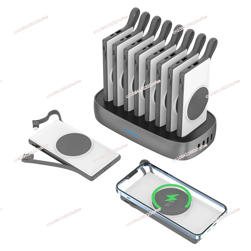 مجموعة بنك الطاقة للأعمال، بنك الطاقة المشترك للأعمال، تأجير رمز المسح المجاني، كابل قائم بقدرة 10,000 مللي أمبير في الساعة، شحن سريع لاسلكي