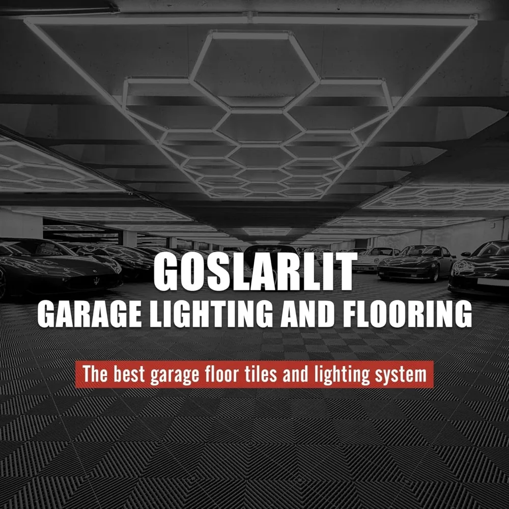 Non-Slip Plastic Interlocking Garage Tiles for Flooring, 25 Pieces, 15.7x15.7 inches, Ideal for Garage Organization and Storage