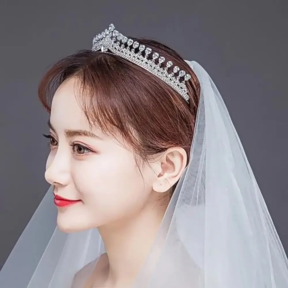 Diadem Hair Jewelry Crystal Bridal Crown Zircon Elegant Wedding Hair Jewelry Sparkly Luxury Princess Tiara Girls