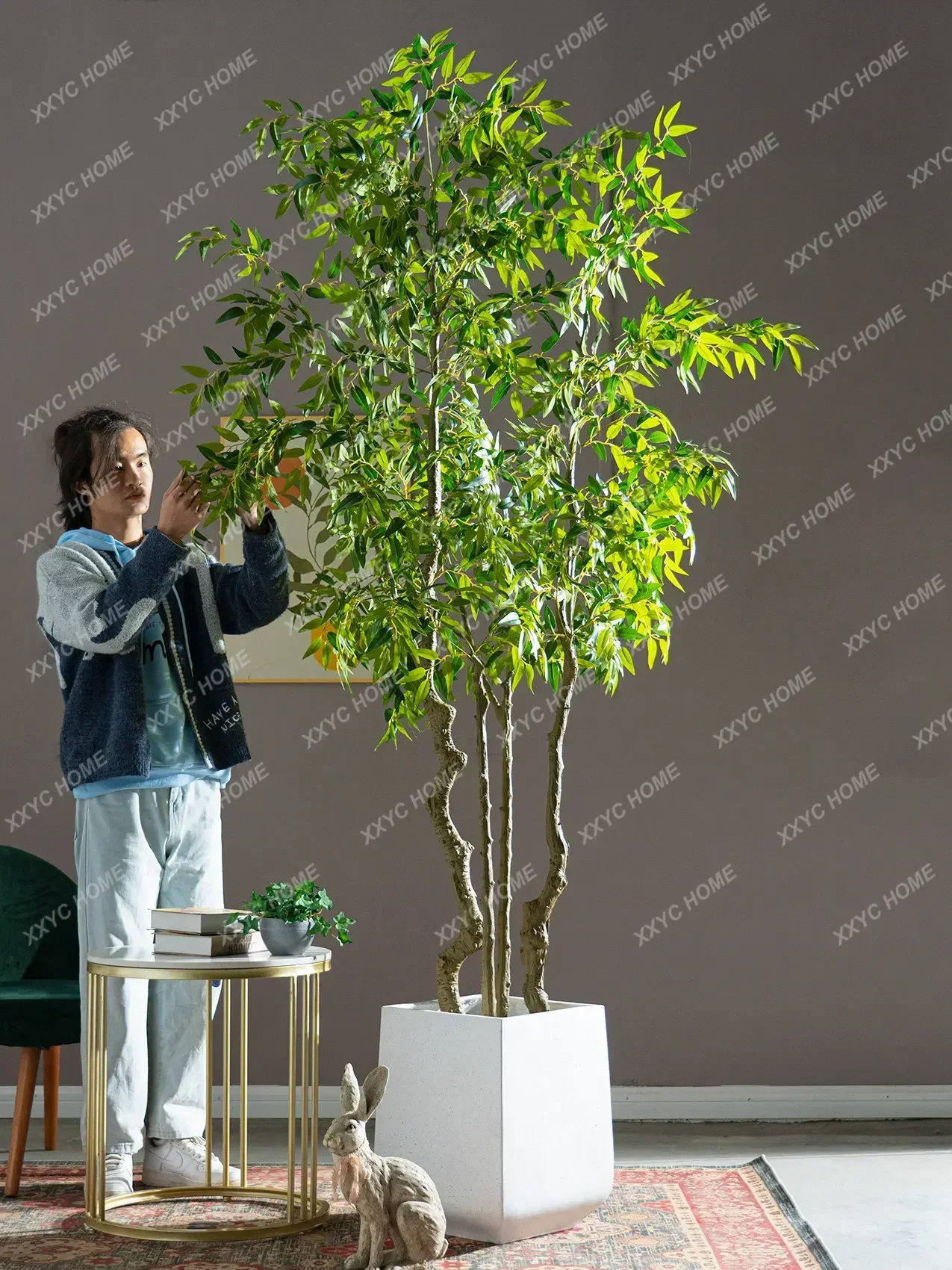 Imitative Tree Common Nandina Plants Fake Trees Green Plants Indoor Living Room Landscape Decoration Decoration Room Decor