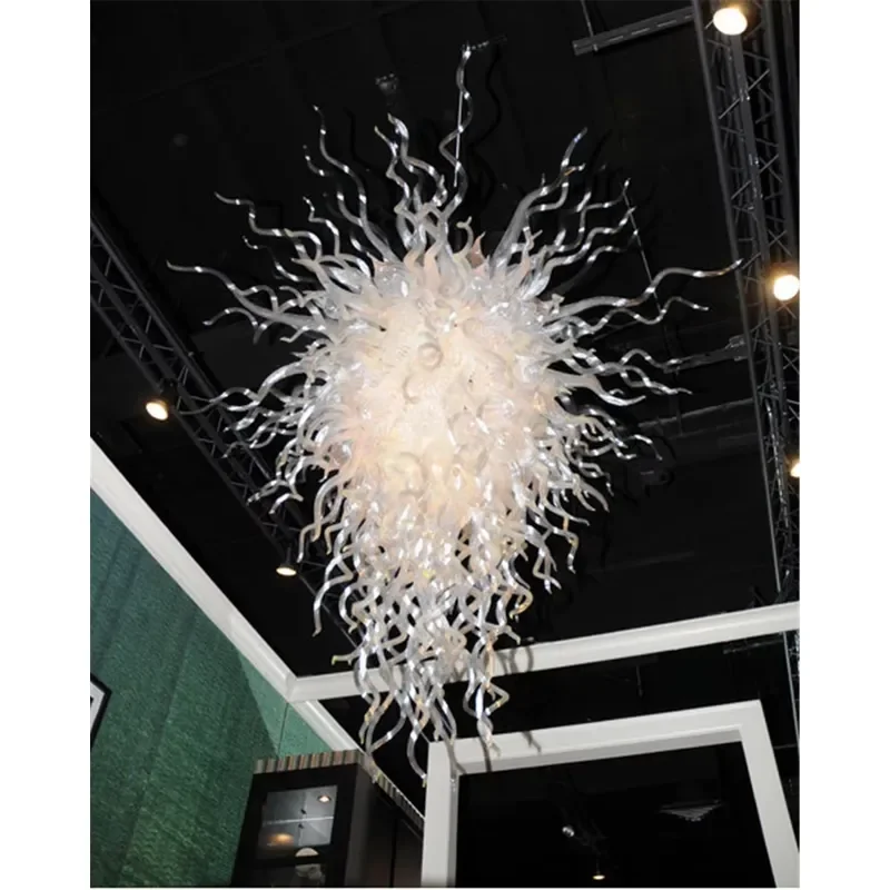 Luxury Murano Glass Chandelier Hotel Lobby Style Ceiling Light Modern Interior Lighting Fixture for Living Room Dining Room