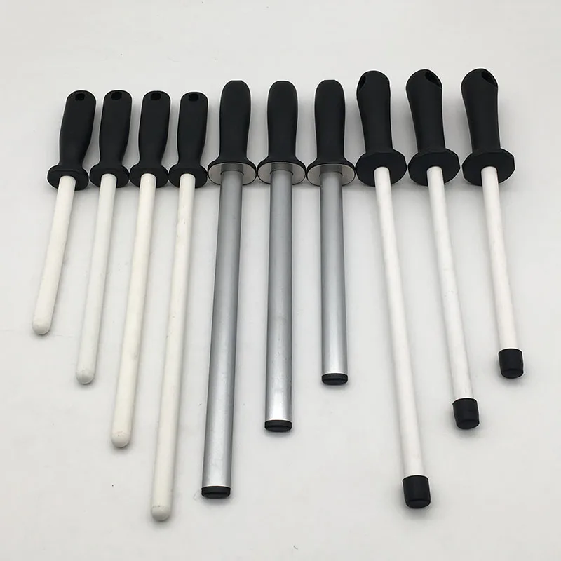 1 Pcs Ceramic(zirconia) Rod Knife Sharpener With ABS Handle Sharpening For Chefs Steel Knives Kitchen Assistant Helper Musats