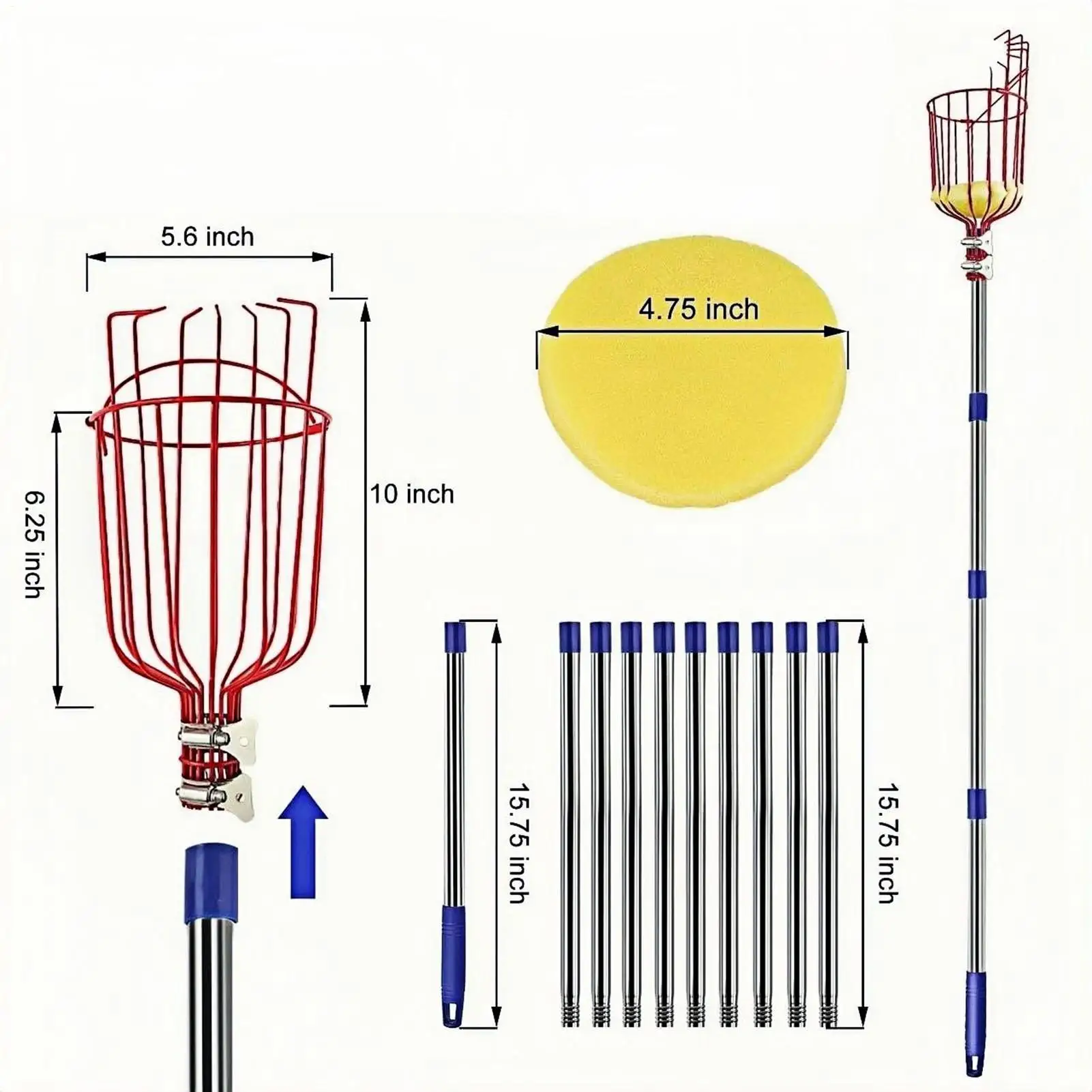 fruit picker Retractable Handle depth basket convenient fruit picker basket garden tool for picking apples Fruit