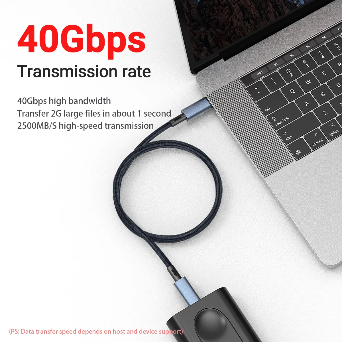 240W USB C to Type C Fast Charging Cable,39.37 Inch Braided 8K Video Output 40Gbps Data Transfer for Smartphones Laptops Tablets