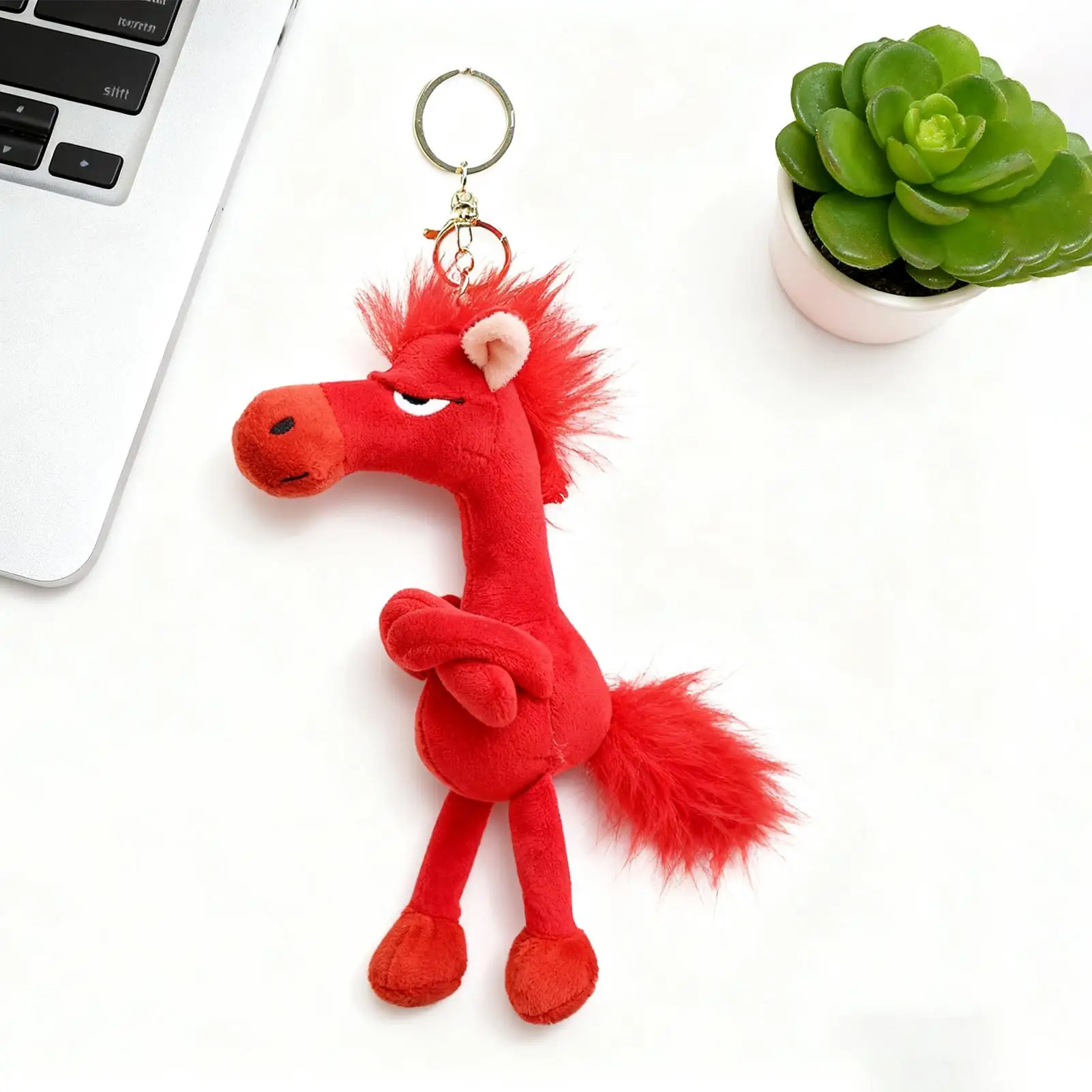 Pferdetaschen-Charm, weicher Plüsch, leichtes Zubehör, 2026 Jahre des Pferdes, Schlüsselanhänger für Familie, Freunde, Kollegen, Fans, Geburtstag