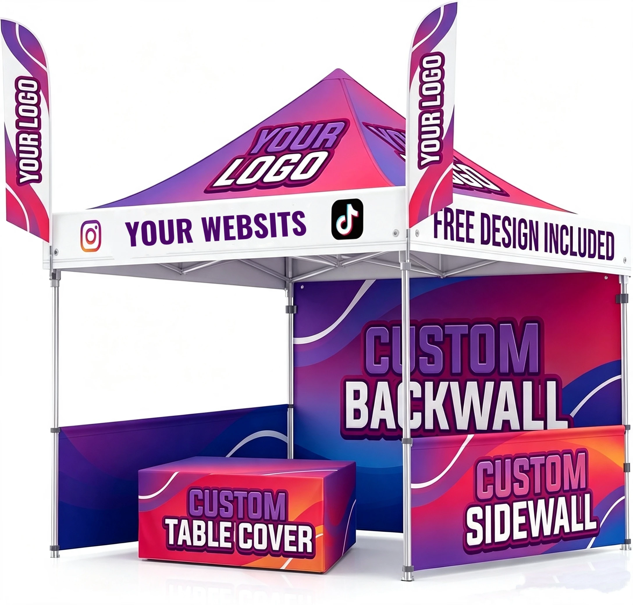 Gazebo Pop Up - Maßgefertigtes Faltpavillon-Zelt mit Logo, 10x10 Pop-Up-Zelt,