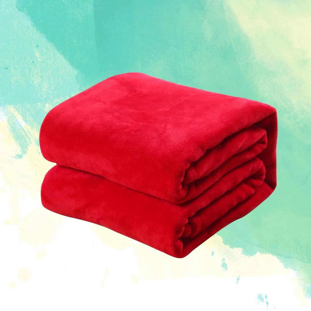 

Fleece Blanket Throw Blankets Comfortable Solid Color Flannel Bedding