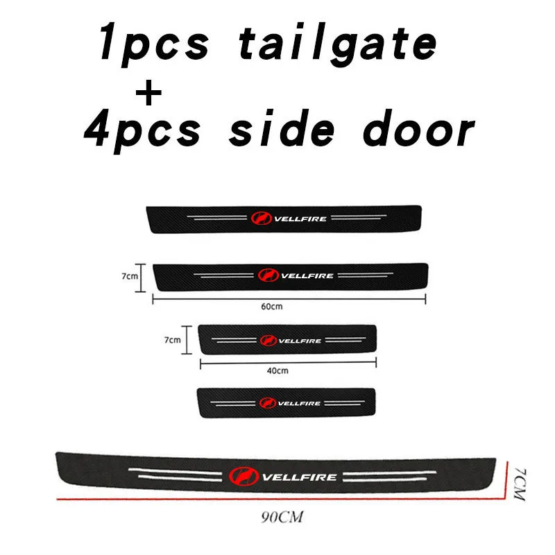 

Stickers Door Edge Protector Universal Door Sill Sticker Anti Scratch Transparent Film Protection for Toyota VELLFIRE Accessorie