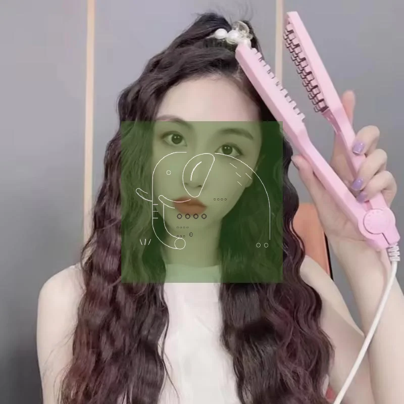 1Hair Curler Fluffy 3D Grid Corn Perm Splint Crimper Volumizer Ceramic Professional 4 Temperatures Styling Tool
