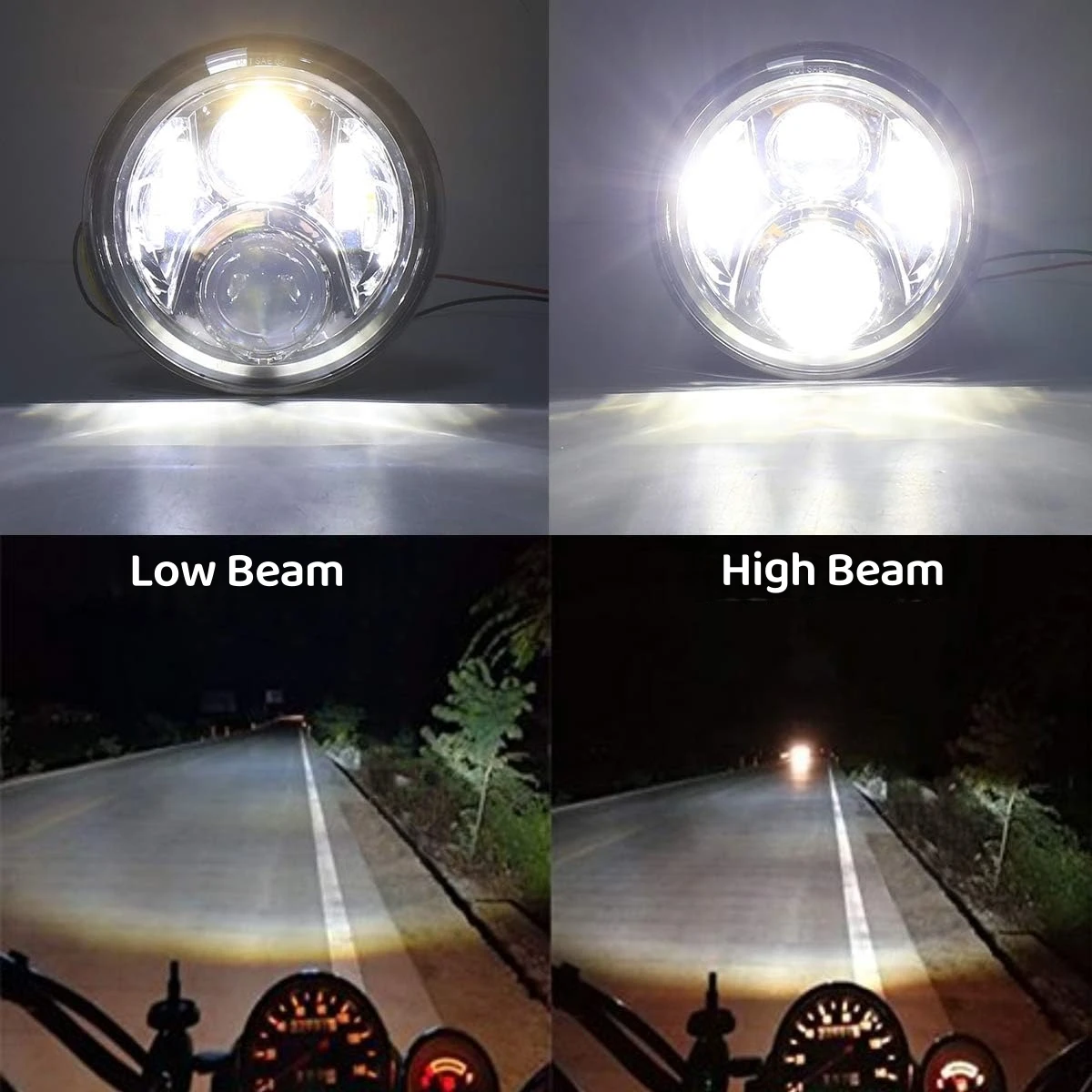 7 Inch Headlight LED Hornet 250 Headlight Hi/Lo Beam for Honda VTR250 X4 CB400sf NC39 NC42 CB750 Zephyr 400