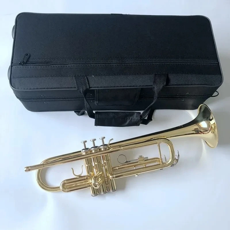 Japanese high quality trumpet musical instrument B flat gold silver plated Professional trumpet with handbag free shipping