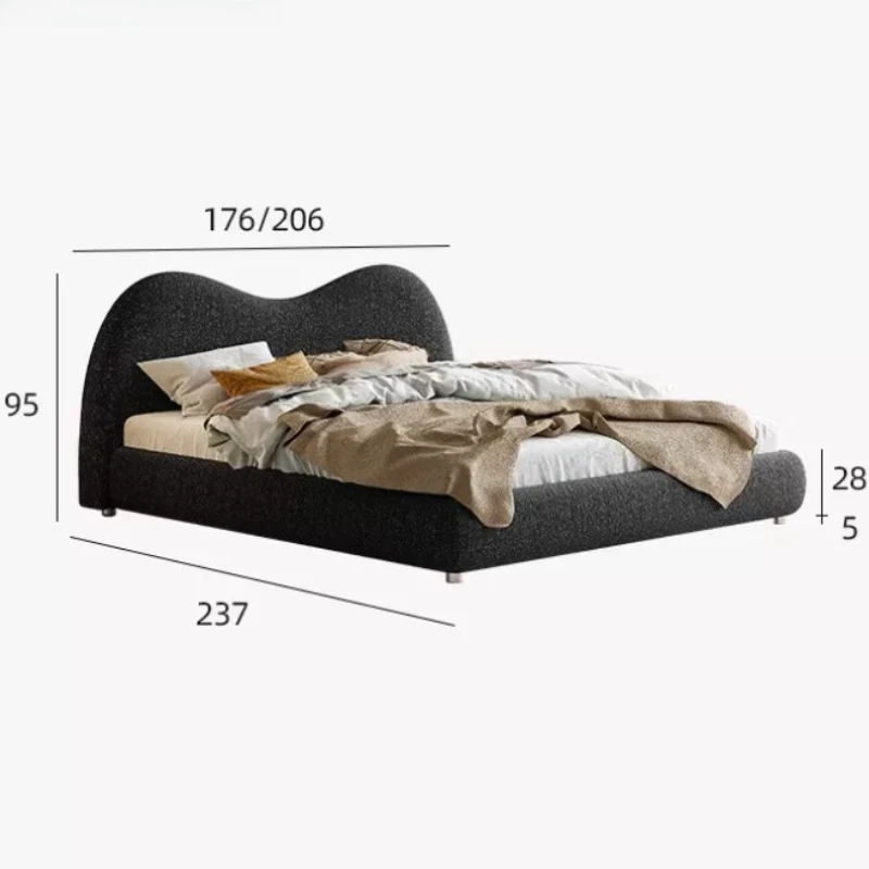 Futuristic Loft Beds With Storage European Cloud Pallet Wood Beds Space Saving Fabric Floor Cama De Casal Furniture For Home