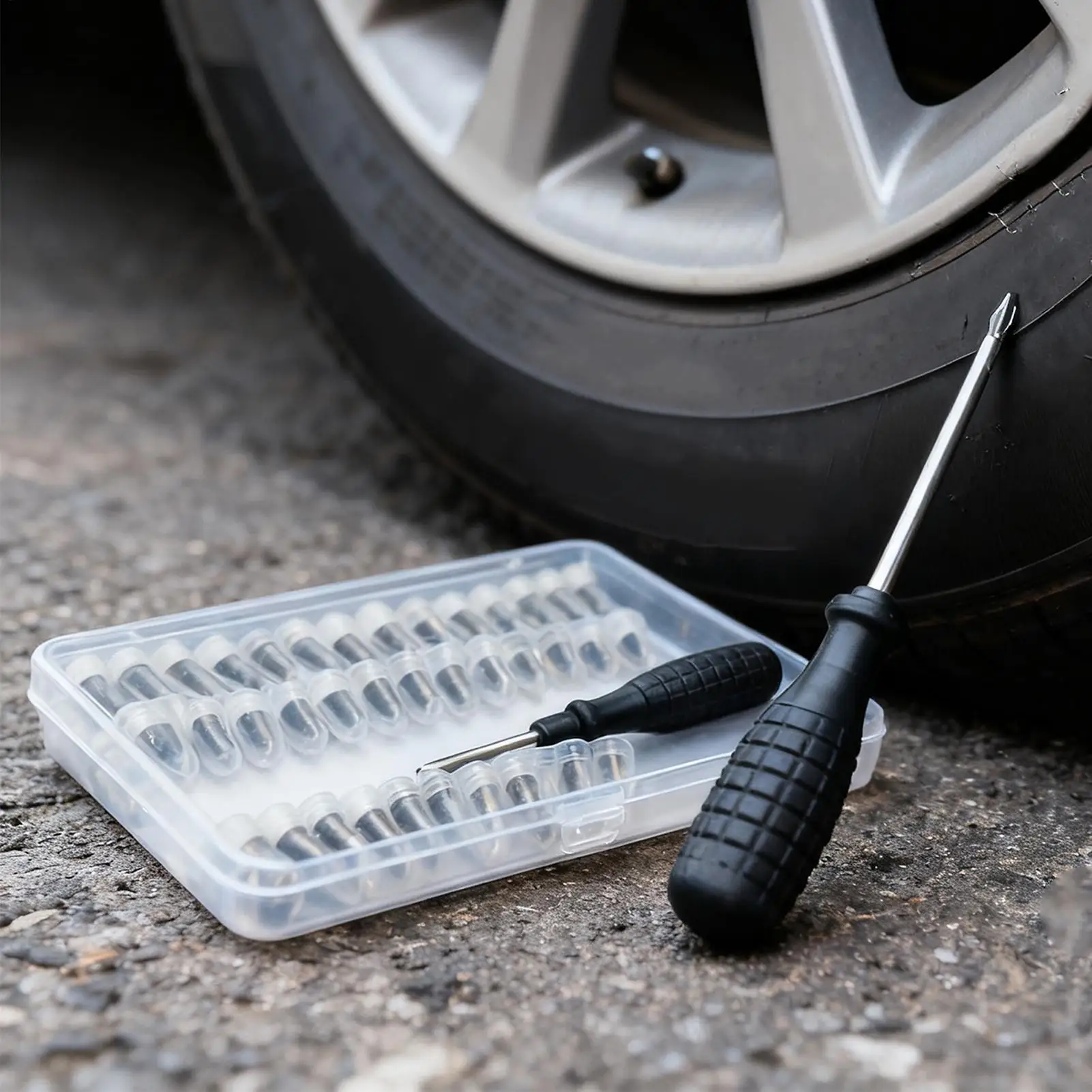 طقم أظافر لإصلاح الإطارات بدون أنابيب 50 قطعة/المجموعة برغي الخدمة الذاتية في مقابس إصلاح الإطارات أداة سريعة لسيارة شاحنة دراجة نارية #3