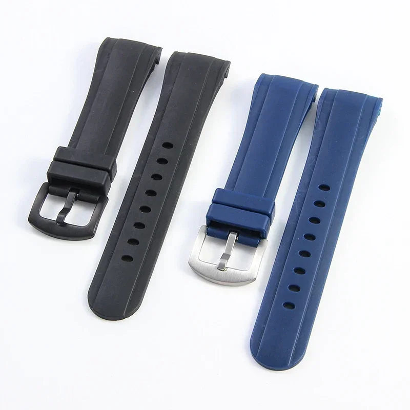 Elastic Comfortable Silicone Watchbands for Graham Riftag Watch Racing Timing Series Curved Interface Moisturewicking Strap 24mm