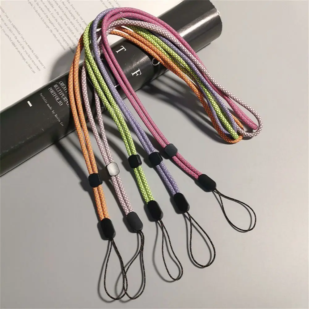 Fluorescent Long Phone Lanyard Neck Hanging Adjustable Cell Phone Strap Anti-lost Hanging Cord Mobile Phone Chain Key Strap