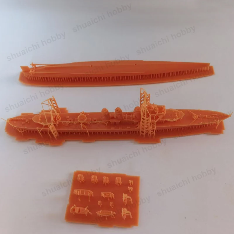 1Set 1/700 Scale Fusilier Class Destroyer Assembly Model 3D Printed Warship with Anti-aircraft Guns Small Boats DIY Static Parts