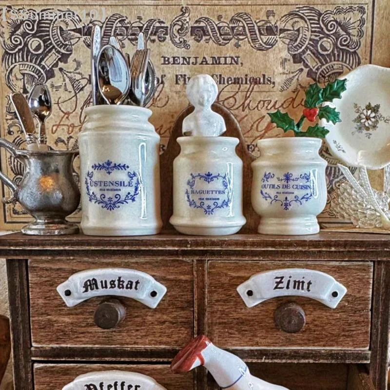 【SSummer10】3Pcs 1/6 Scale Miniature Chopstick Holder Storage Box - Dollhouse Kitchen Dining Set Doll Accessory Girl Gift【SS】