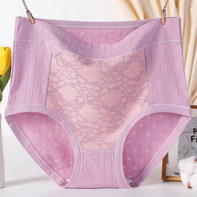 Slip en pur coton pour femme, sous-vêtement grande taille