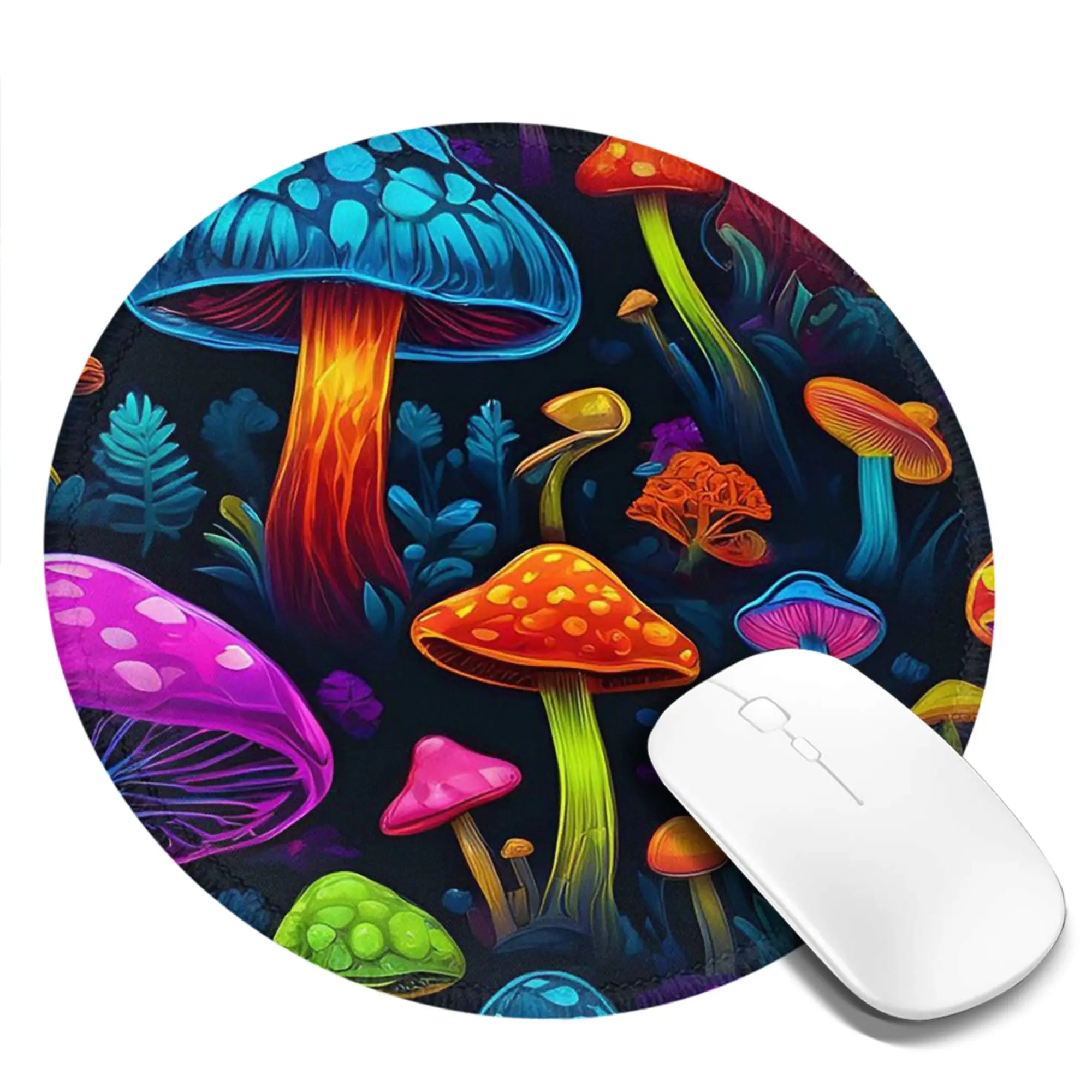 Psychedelic Magic Mushrooms Lava Mouse Pad Computer Keyboard Mouse Mat Gaming PC Laptop Desk Mat Office Accessories Table Mats