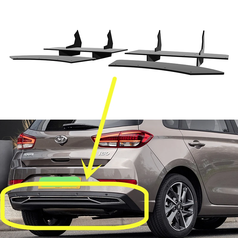 

Fit Hyundai i30 Standard Hybrid 2020 2021 Year Rear Diffuser Bumper Lips Spoiler Splitter Body Kit Accessories
