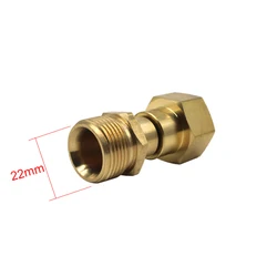 Brass High Pressure Washer Swivel Joint Connector Hose Fitting M22 14mm Thread 360 Degree Rotation Hose Sprayer Connector