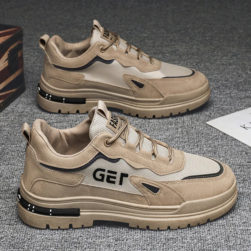 

Мужская повседневная обувь, четыре сезона, спортивная прогулочная обувь на открытом воздухе, модная дышащая нескользящая обувь на толстой подошве, студенческая молодежная обувь 2025