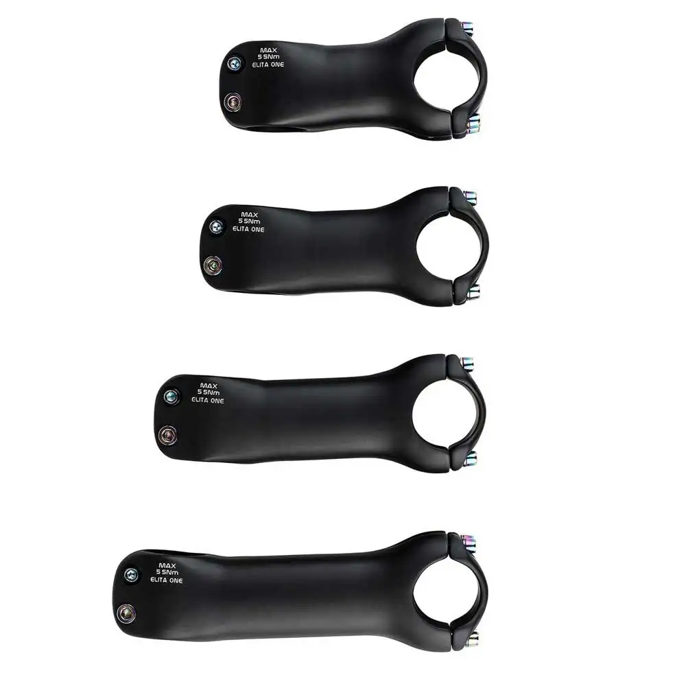 Elitaone 카본 자전거 스템 6도 31.8mm MTB 로드 향상된 사이클링 경험을 위한 자전거 핸들바 호환 70-130mm 길이