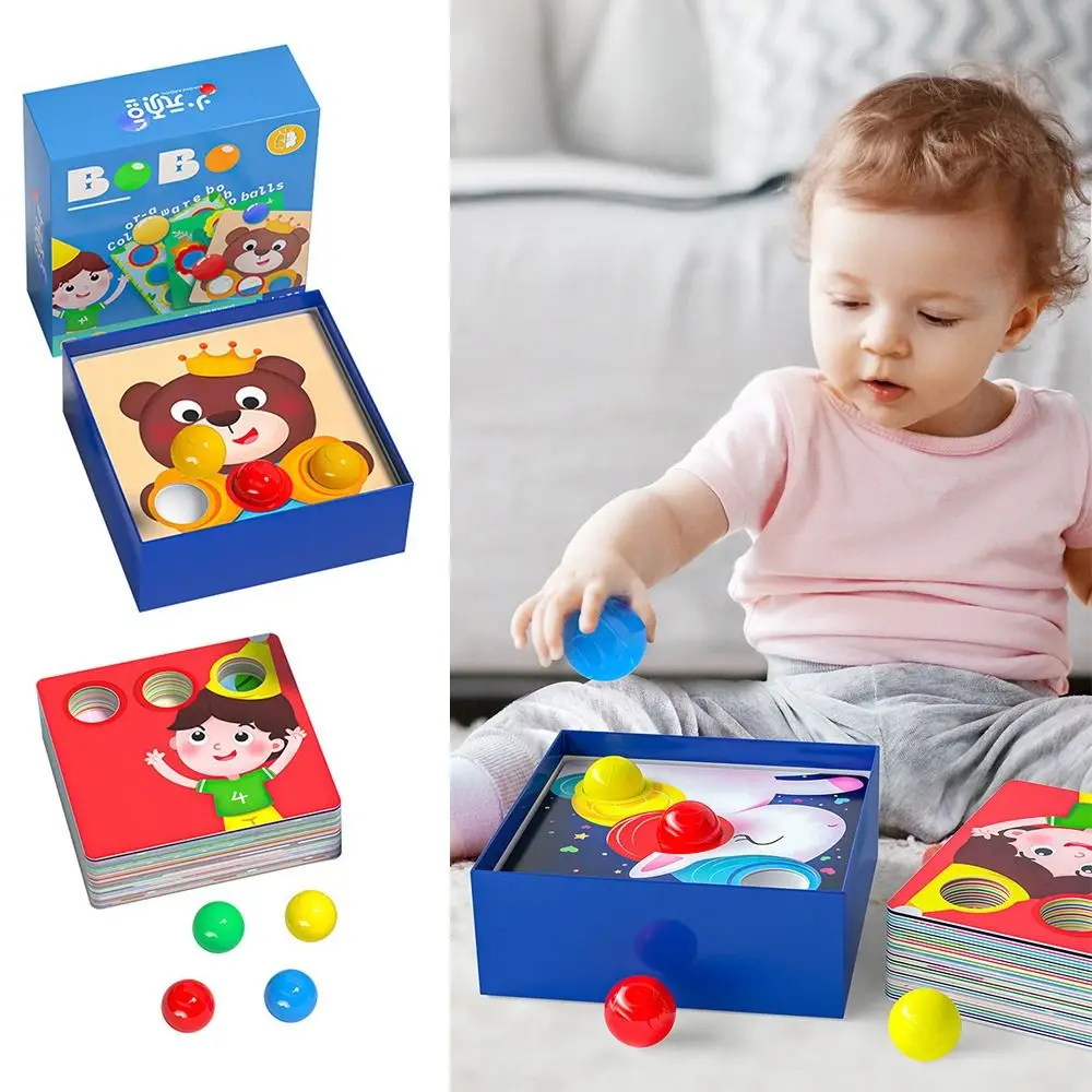 Multicolor Color Sorting Puzzle Game 30 Themes Cartoon Pattern Mushroom Nail Puzzle Jigsaw Toy Family Game Wood