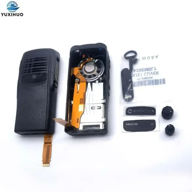 Front Panel Shell Case Housing Cover w/ Horn Flex Cable Volume Channel Knob Repair Tool for Motorola PRO5150 Radio Walkie Talkie