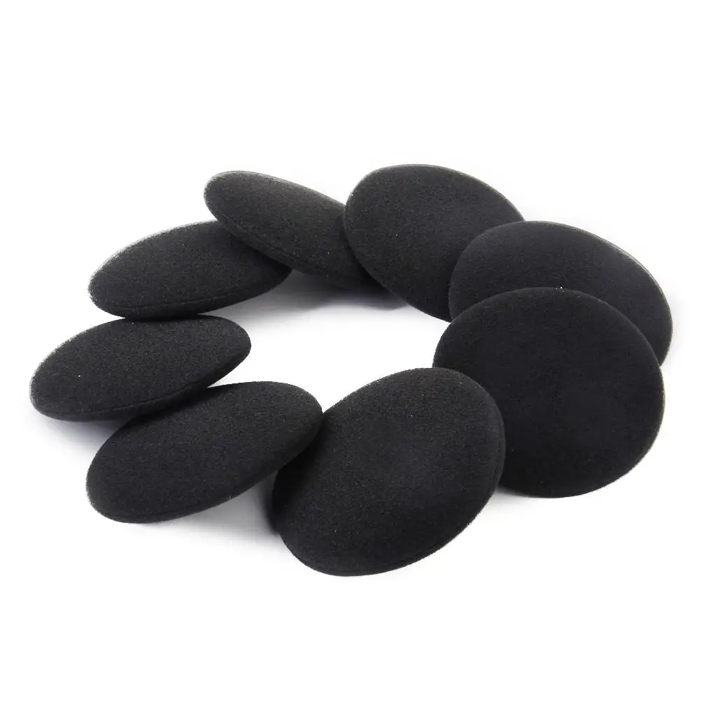 4pairs 65mm Ear Cushions Earpads for Headphones Earphones Black